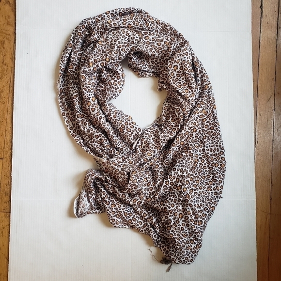 ANIMAL LEOPARD PPRINT LONG SCARF WRAP SHOULDER COVER COTTON* O/S - Picture 5 of 10